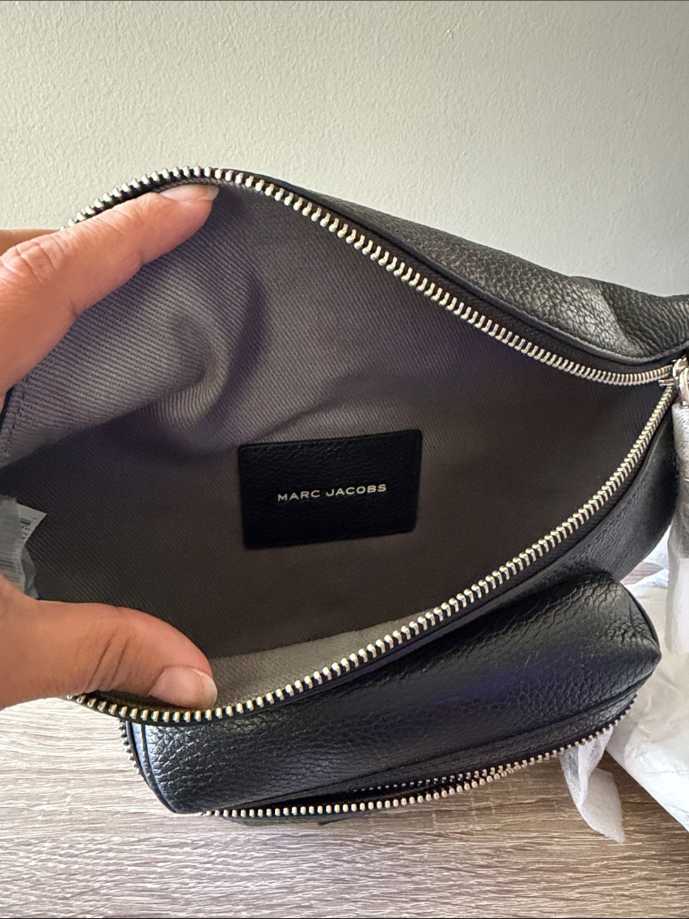 Marc Jacobs The Leather Belt Bag Black Leather Waist Pack New - Picture 10 of 15